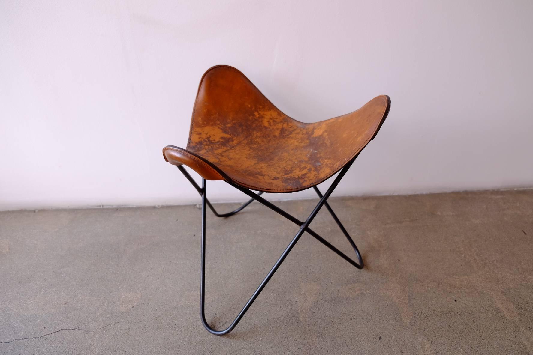 Mid-20th Century Rare Butterfly Stool by Jorge Ferrari-Hardoy for Knoll