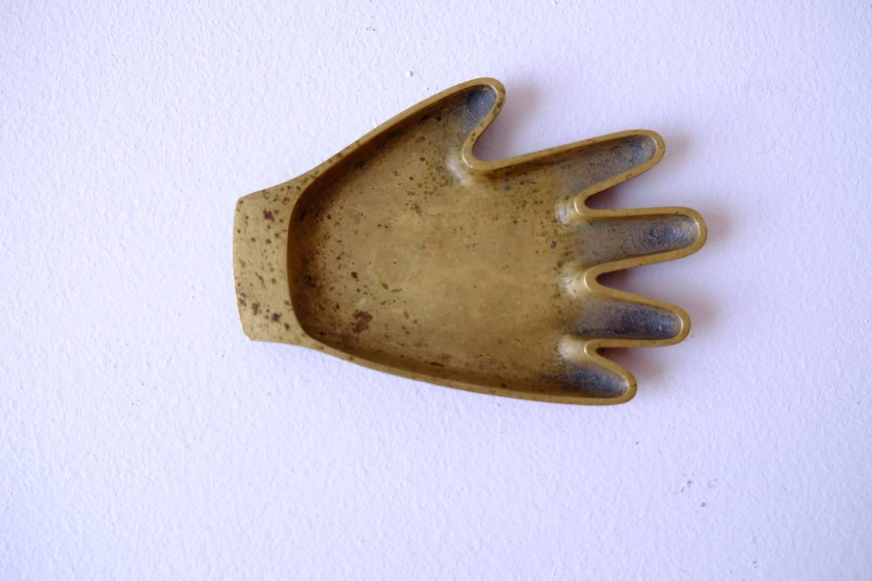 Hand Shaped Brass Tray by Hagenauer Werkstätte 1