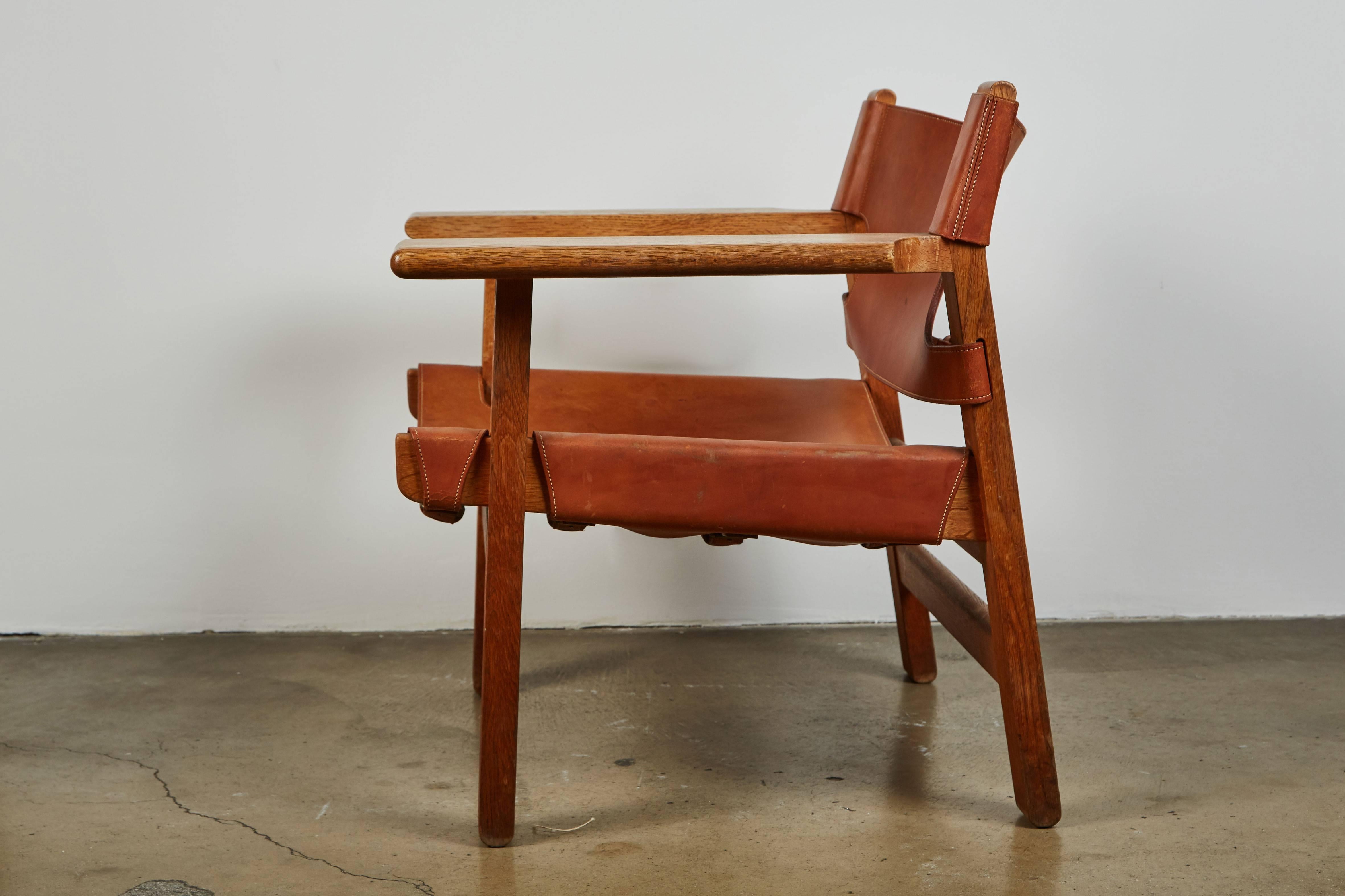 Danish Pair of Early Spanish Chairs by Børge Mogensen