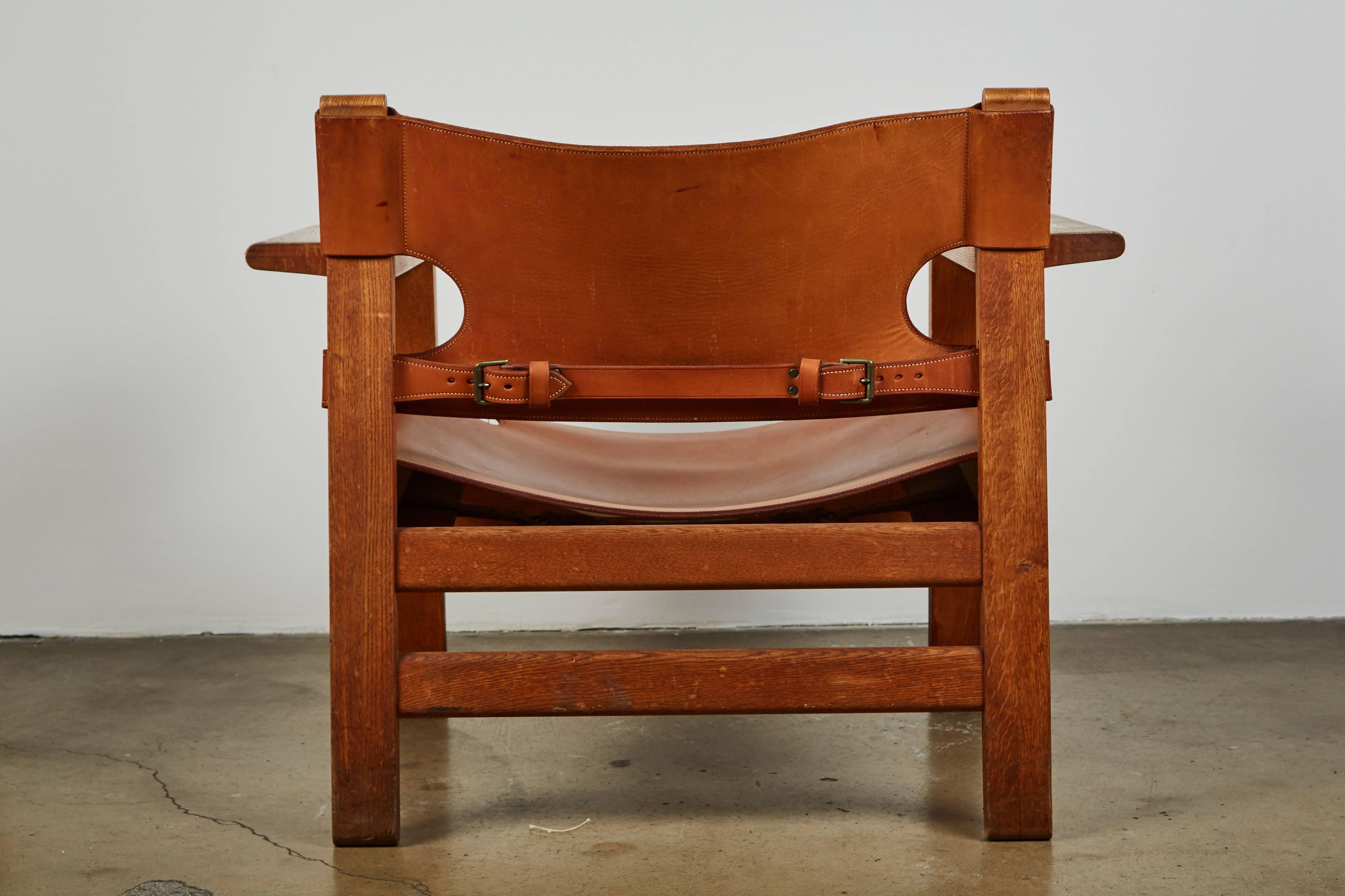 Pair of Early Spanish Chairs by Børge Mogensen In Excellent Condition In Los Angeles, CA