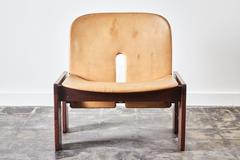 Pair of Leather Model 925 Lounge Chairs by Afra and Tobia Scarpa for Cassina