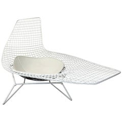 Harry Bertoia Knoll Asymmetric Sculptural Wire Chaise Longue