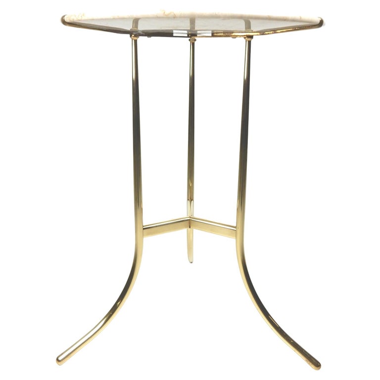 Cedric Hartman Design Bronze and Marble Guéridon Table For Sale