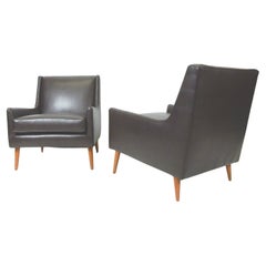Retro 1950s Mid-Century Modern Lounge Chair Pair