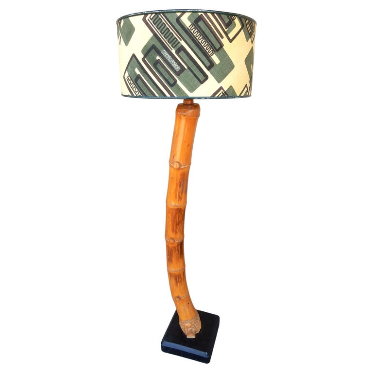 MidCentury WabiSabi Real Bamboo Floor Lamp For Sale at 1stDibs