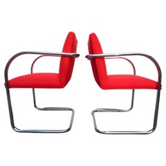  Set of 10 Chrome Dining Brno Chairs designed by Mies Van Der Rohe 