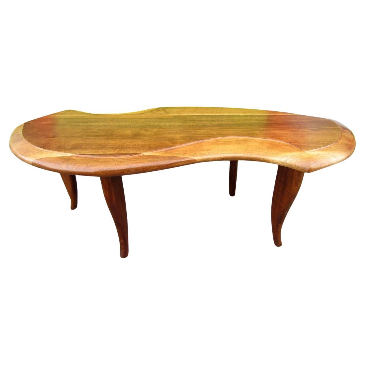 Mid-Century Modern Biomorphic Sculpture Coffee Table by Ray Leach, 1950s For Sale