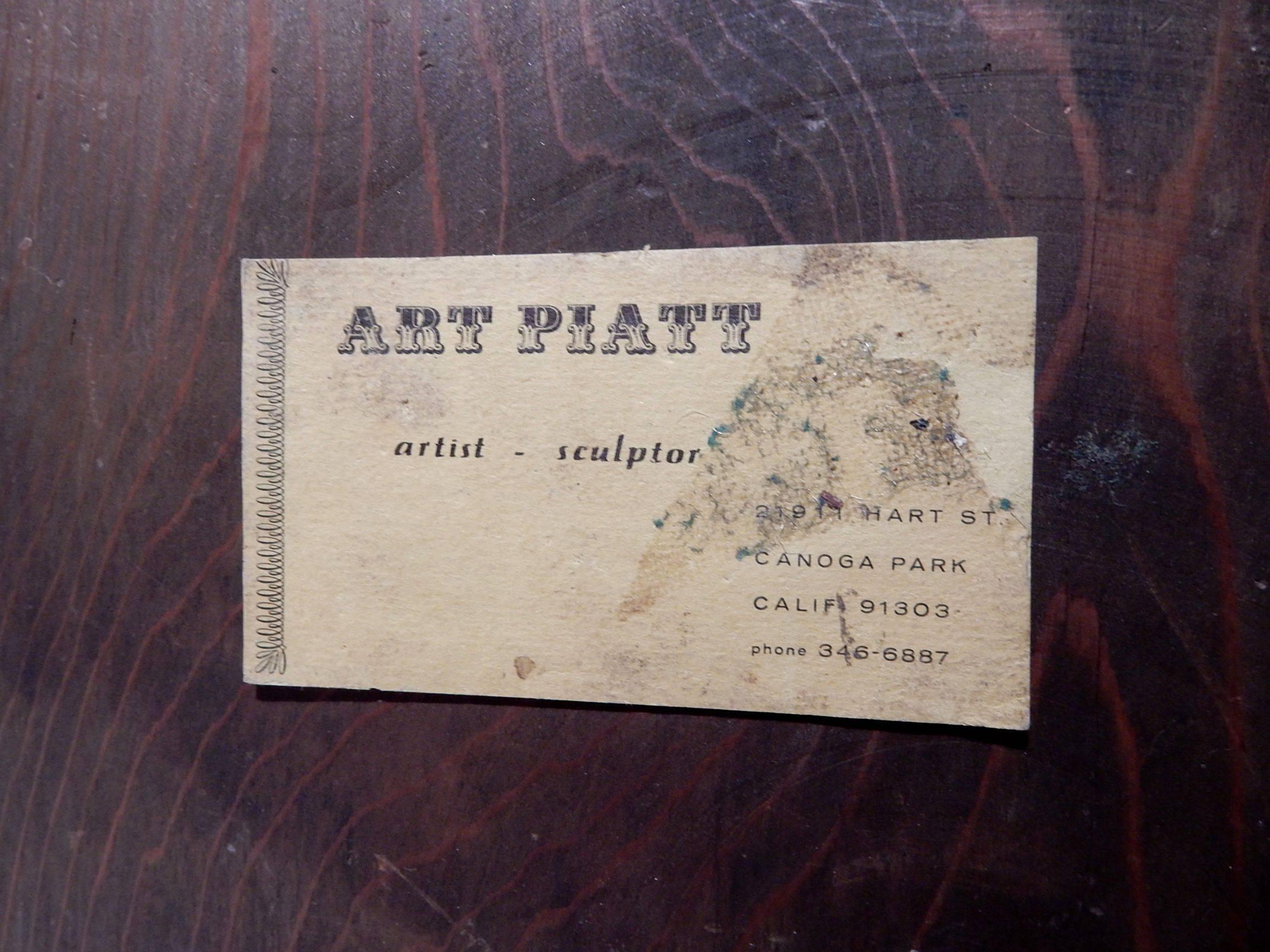 Mid-Century Modern California Modernist Sculptor Art Piatt Wire and Bronze Abstract Sculpture