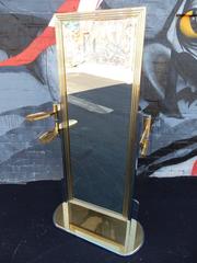 Skyscraper BRASS & CHROME Gentleman's VALET Floor Mirror ART DECO