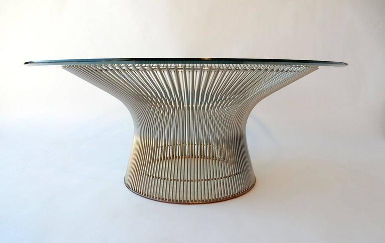Warren Platner For Knoll Chrome Wire Coffee Table Mid Century Modern Warren Platner For Knoll Chrome Wire Coffee Table Mid Century Modern In Excellent Condition