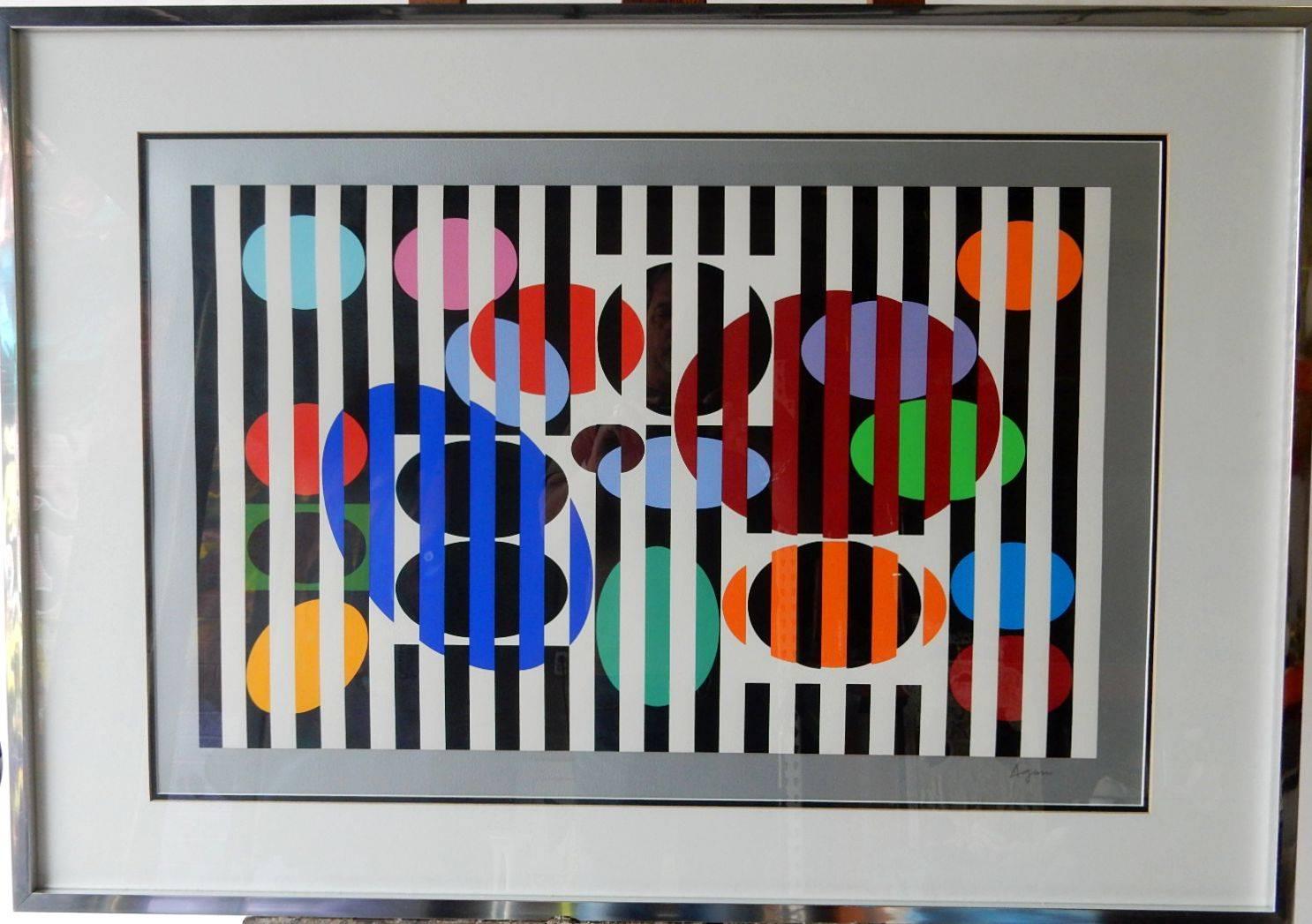 Yaacov Agam (1928-) Sequential OP-ART Serigraphs Five-Part, circa 1970s In Excellent Condition In Las Vegas, NV