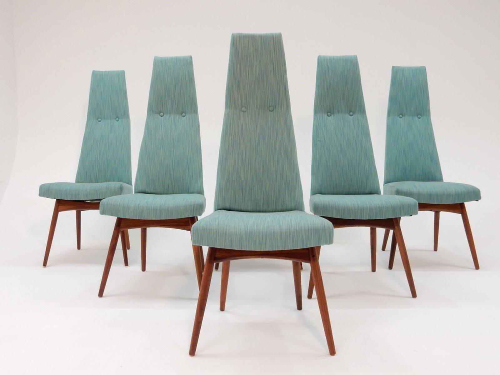 Mid-Century Modern Adrian Pearsall Tall Back Dining Chairs Set of Six ...