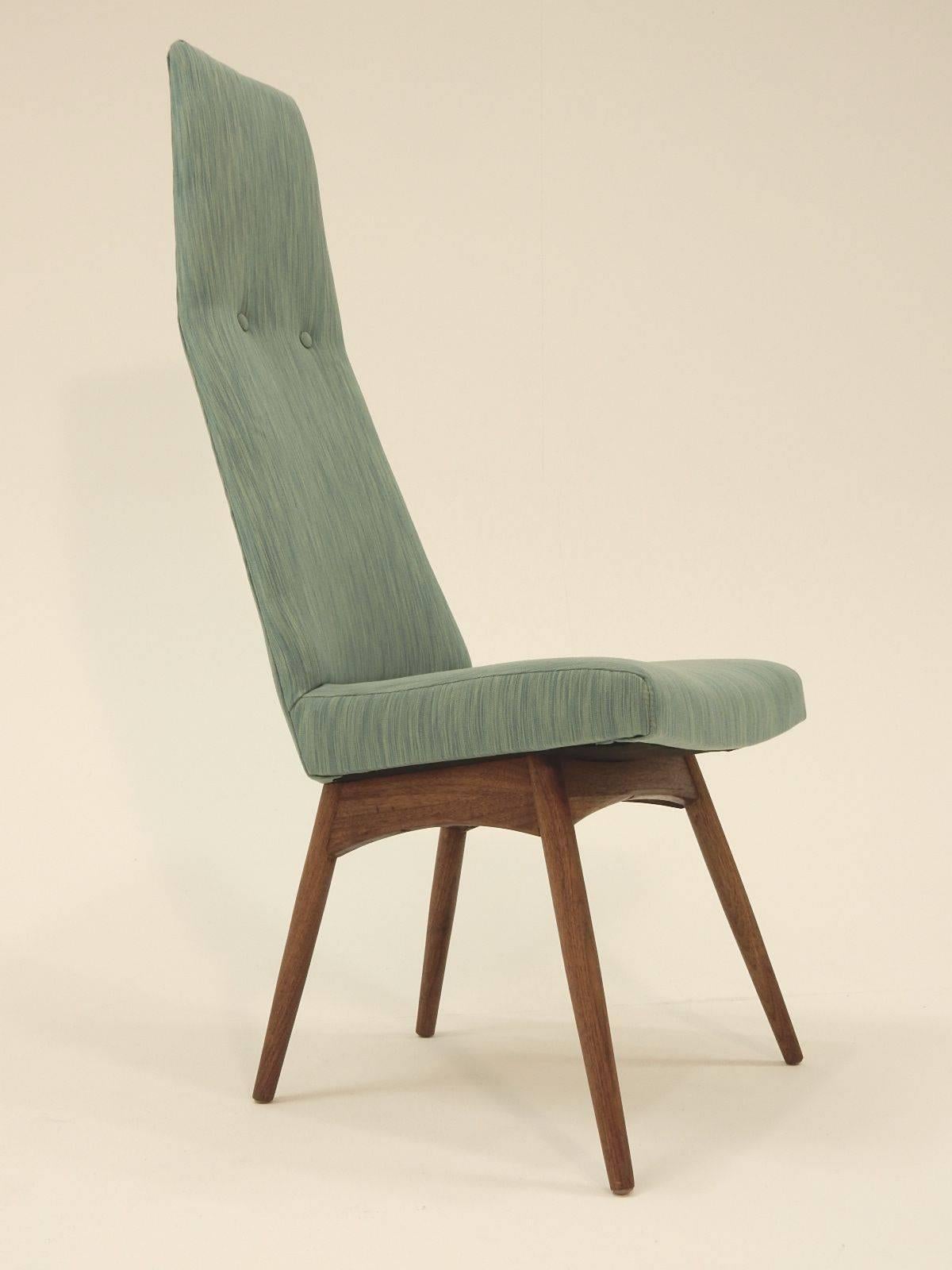Mid-Century Modern Adrian Pearsall Tall Back Dining Chairs Set of Six In Excellent Condition In Las Vegas, NV