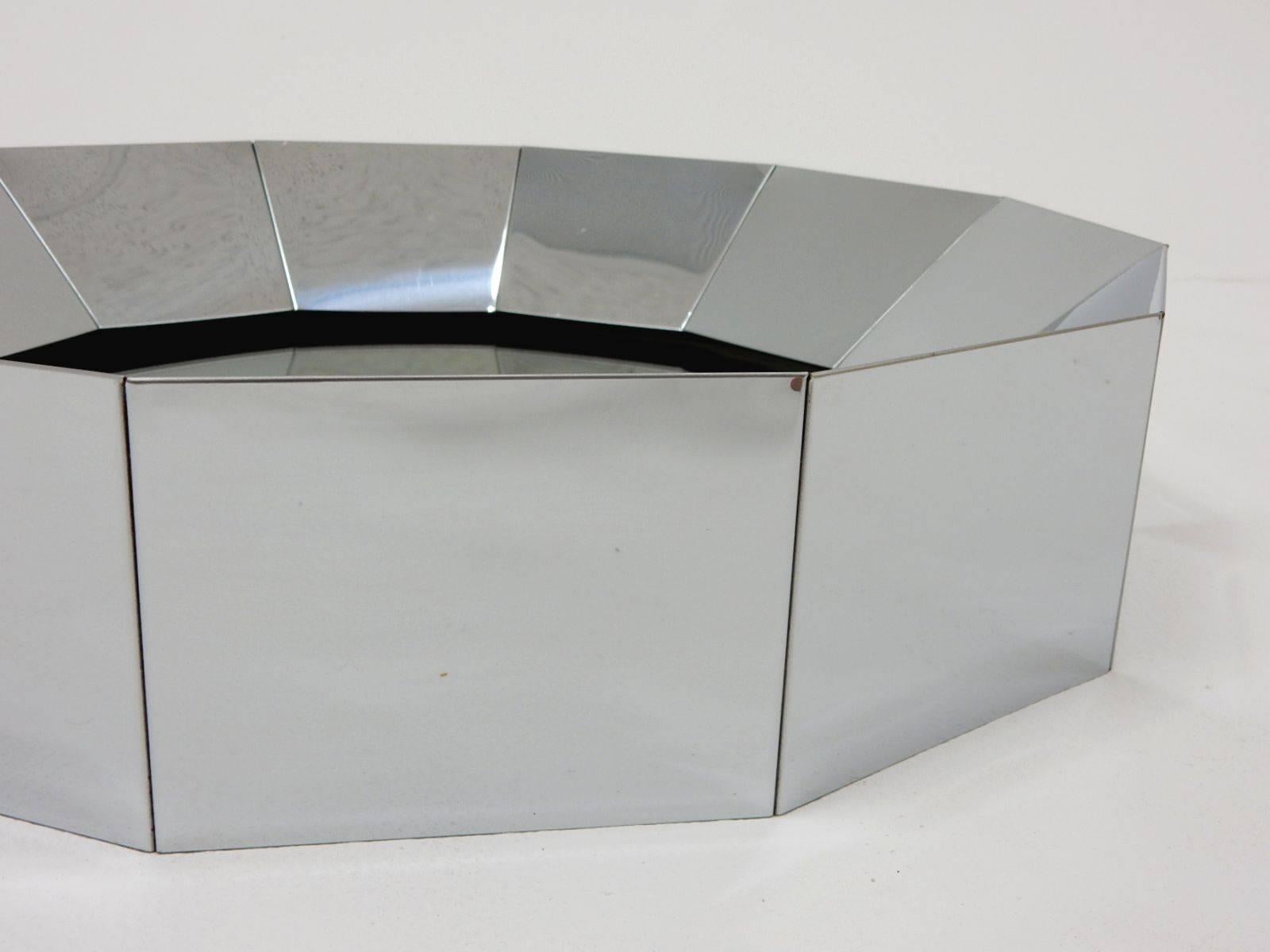 1970s Signed Curtis Jere Stainless Steel Mirror Sculpture In Good Condition In Las Vegas, NV