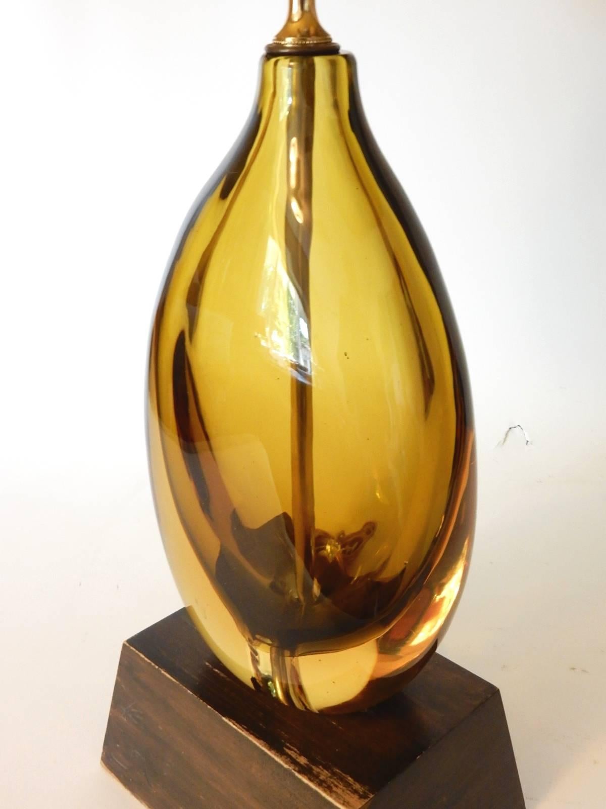 Mid-Century Modern Flavio Poli Murano Art Glass Vase Lamp, circa 1950