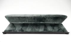 Incredible 1940s Art Deco Velvet Art Gallery Bench