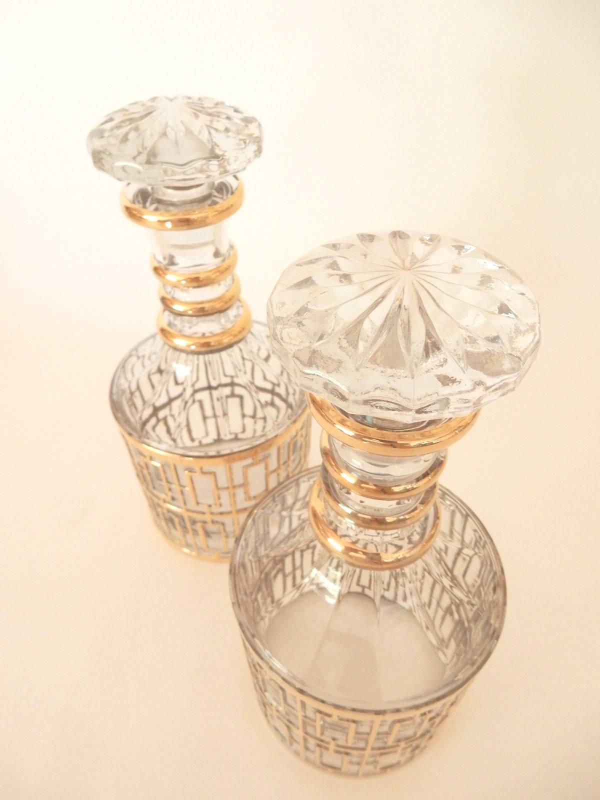 1960s Imperial Glass 24-Karat Shoji 17-Piece Vintage Barware Set Mixology 1