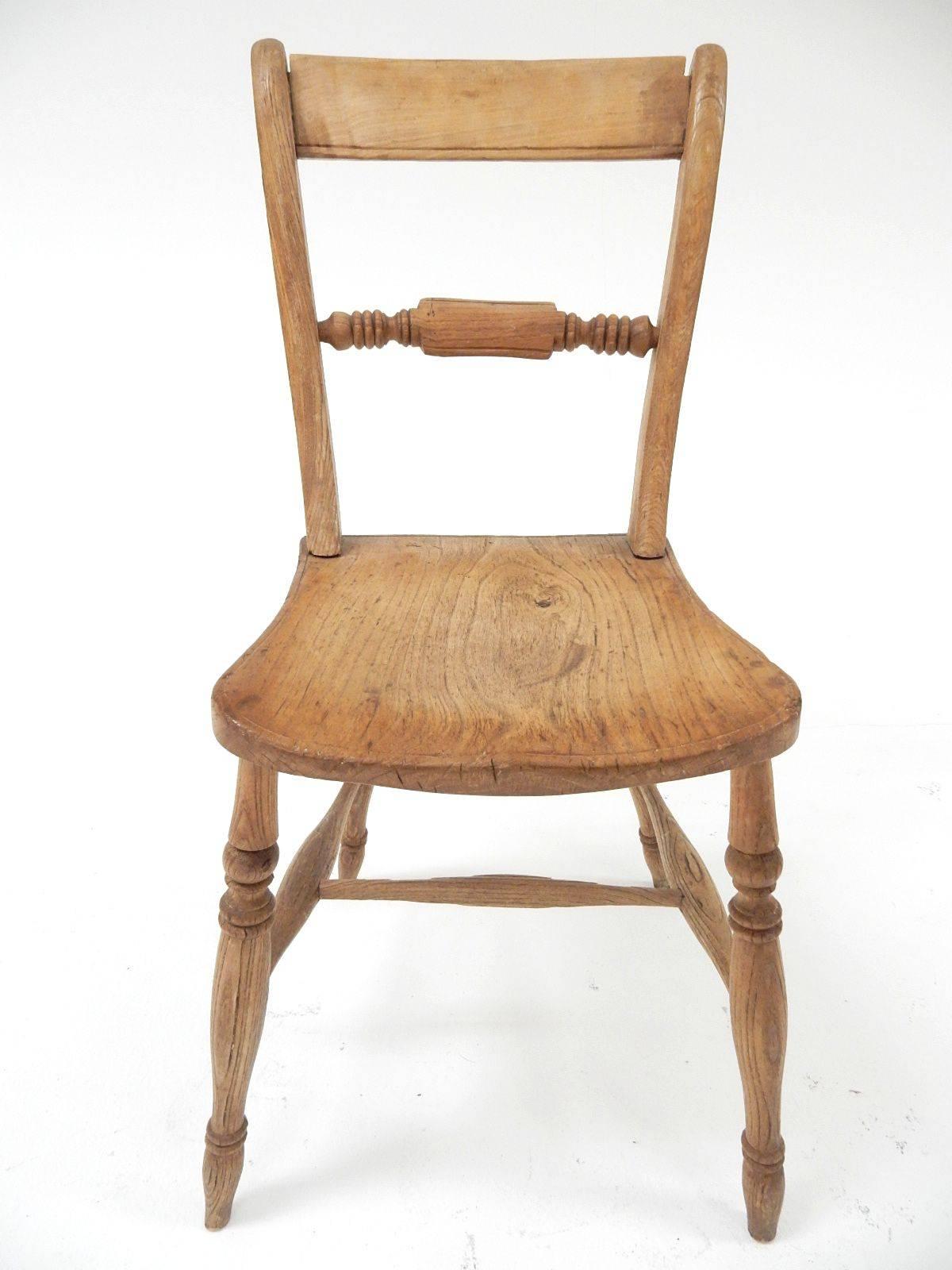 Victorian Victoria Regina Era Rustic English Original Farm Chairs For Sale
