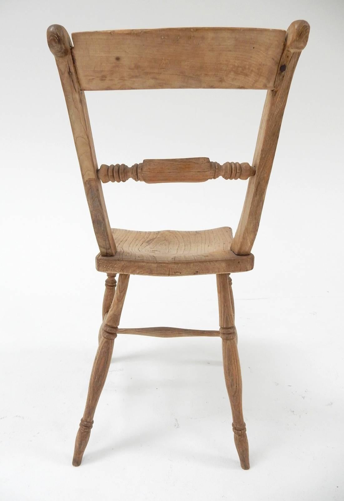 Mid-19th Century Victoria Regina Era Rustic English Original Farm Chairs For Sale