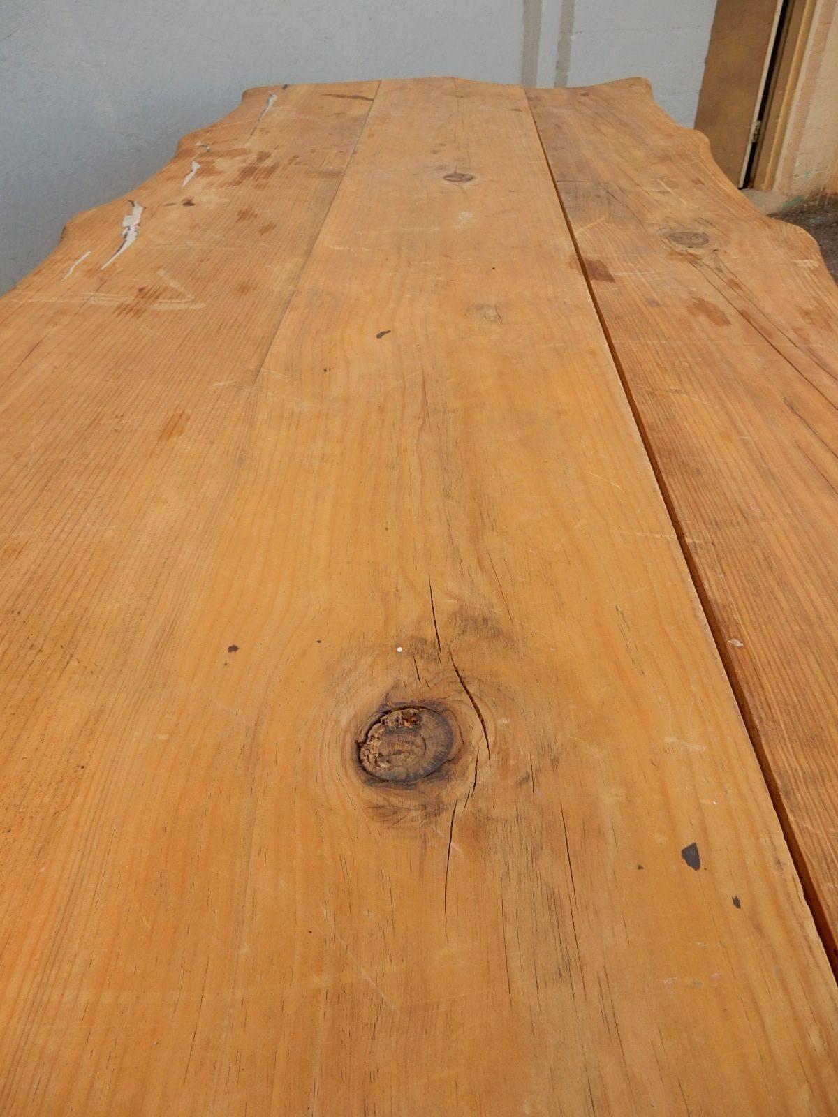 Early 1900s Primitive Antique Farm Dining Table In Good Condition In Las Vegas, NV