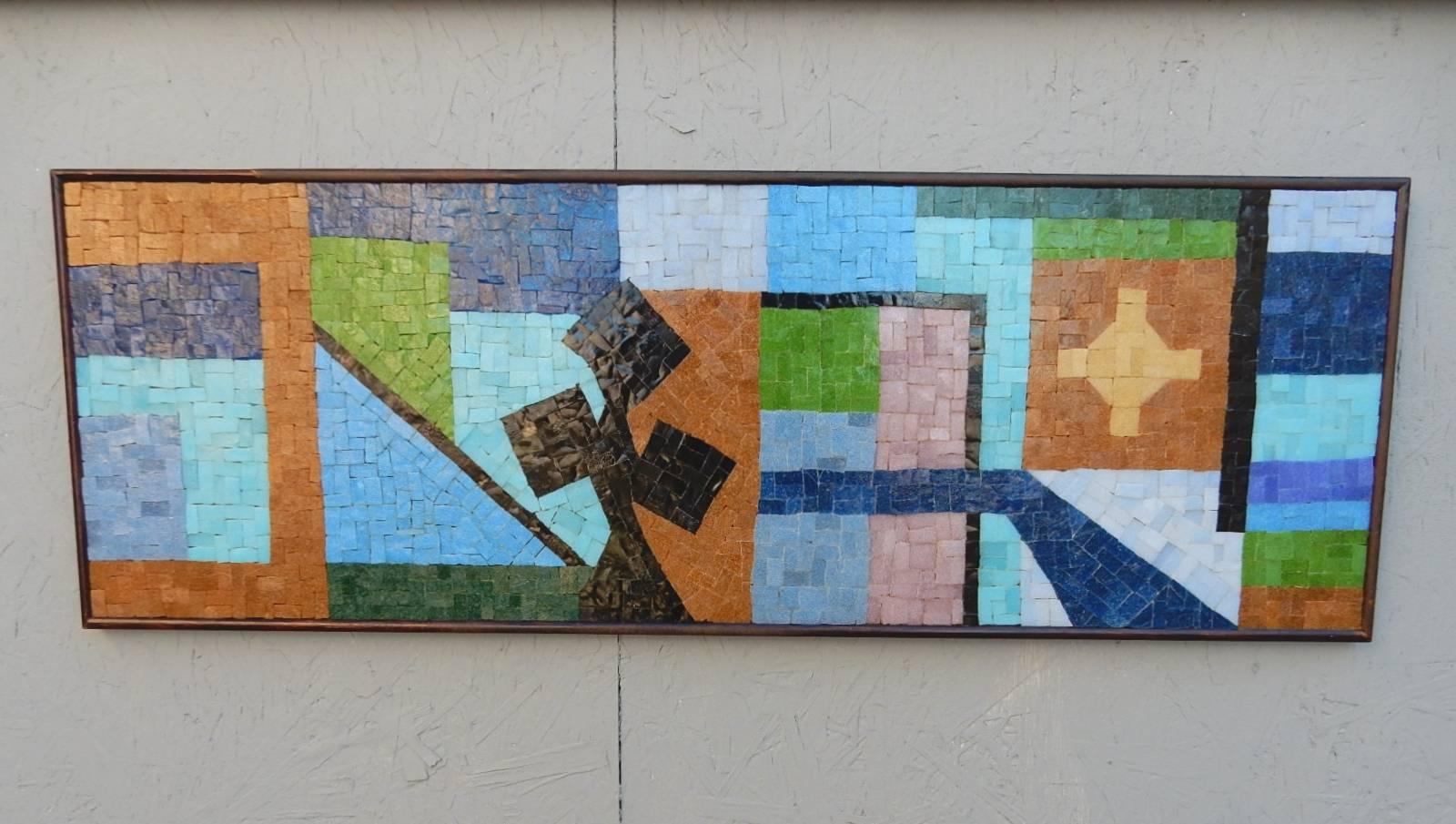 Mid-Century Modern Mid-Century Evelyn Ackerman California Modernism Mosaic Art Sculpture Tryptic