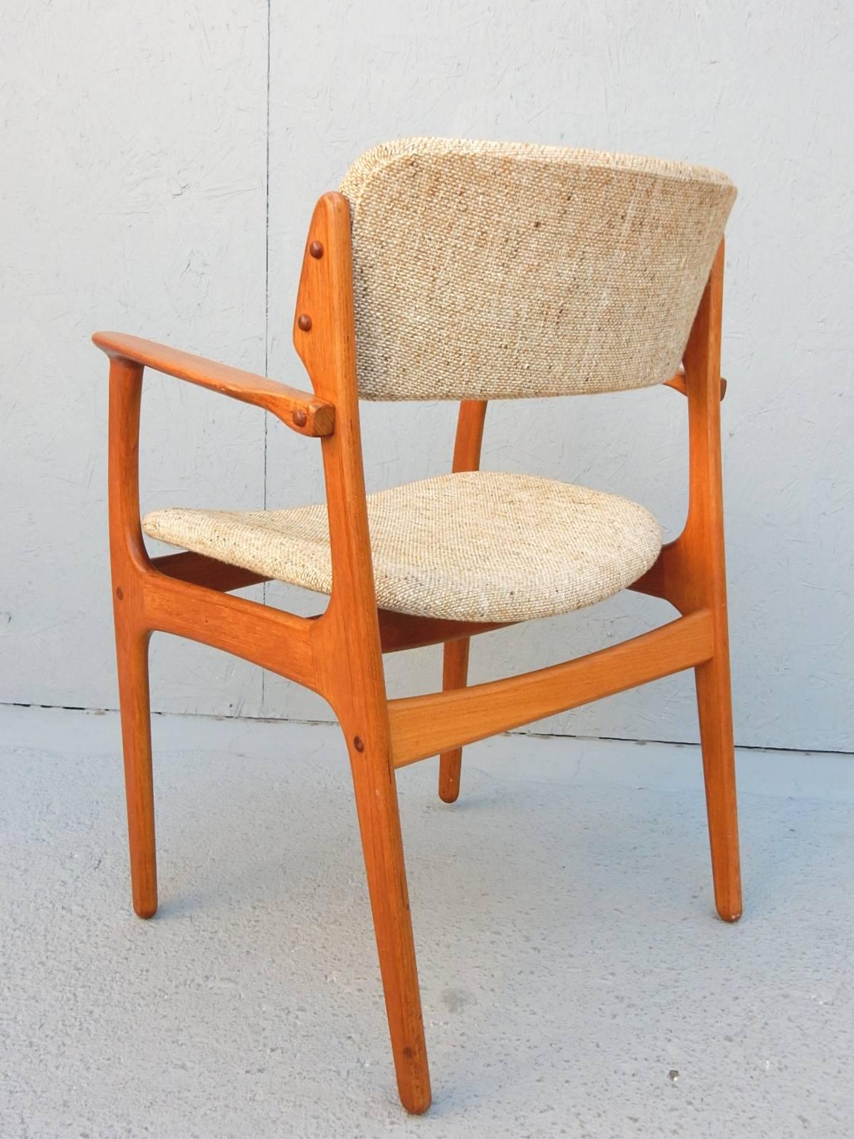 Mid-Century Modern Mid-Century Danish Modern Erik Buch Dining Chair, Set of Six
