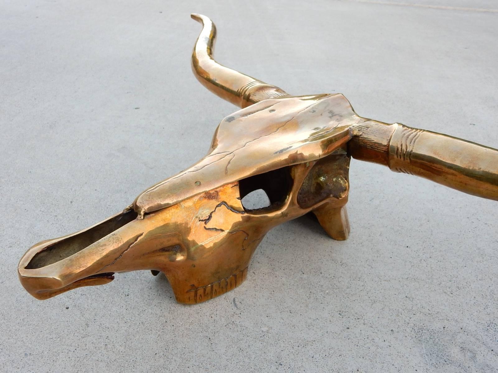 brass longhorn skull