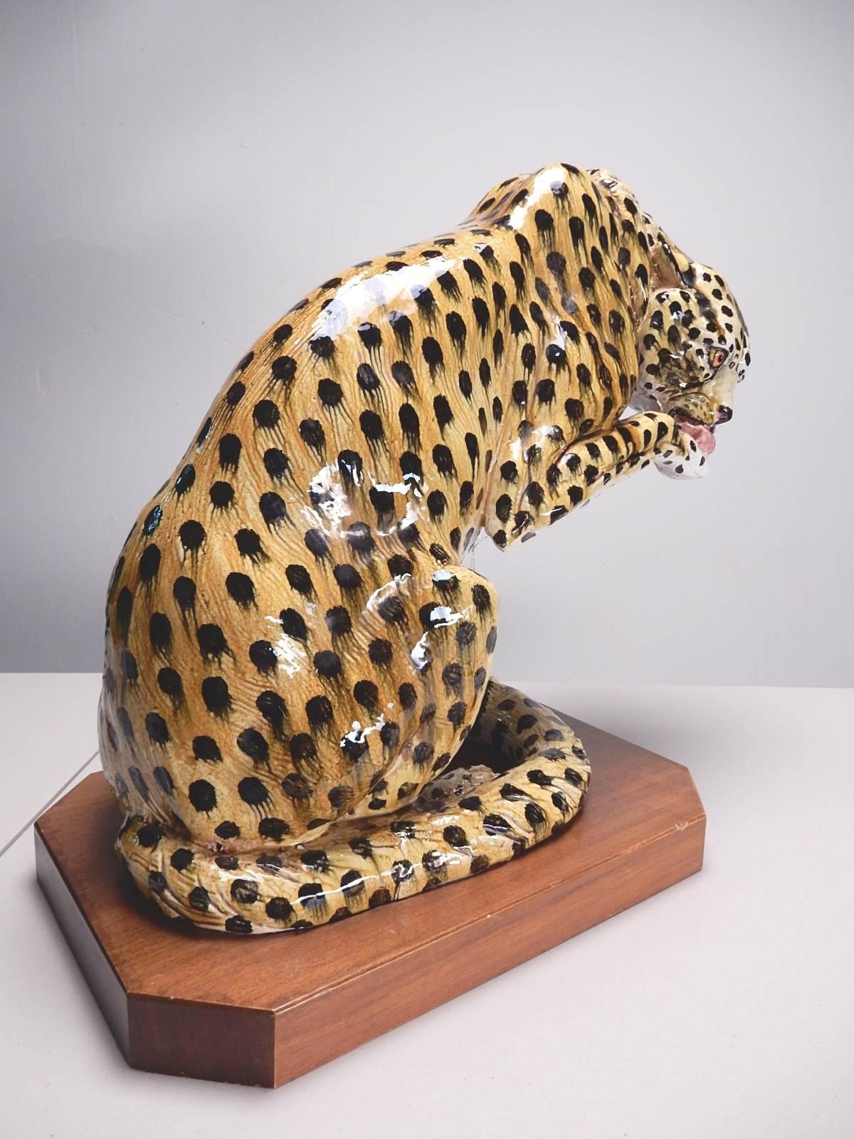 ceramic cheetah ornament