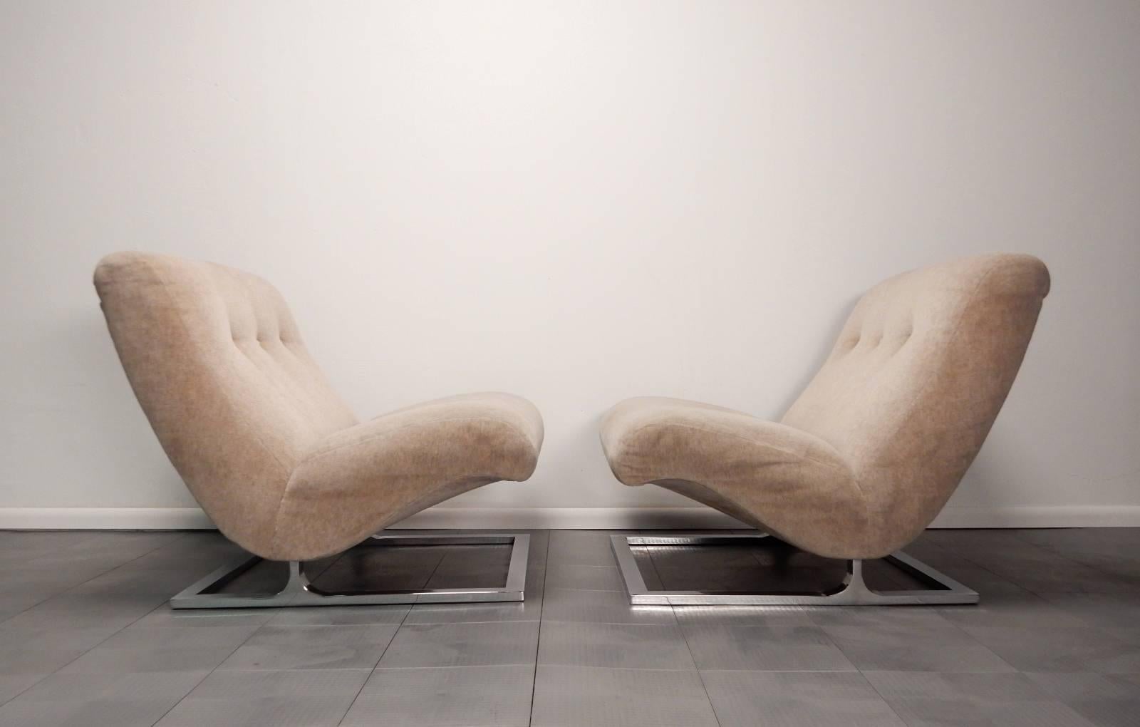 Mid-Century Modern Mid-Century Milo Baughman Scoop Lounge Chairs