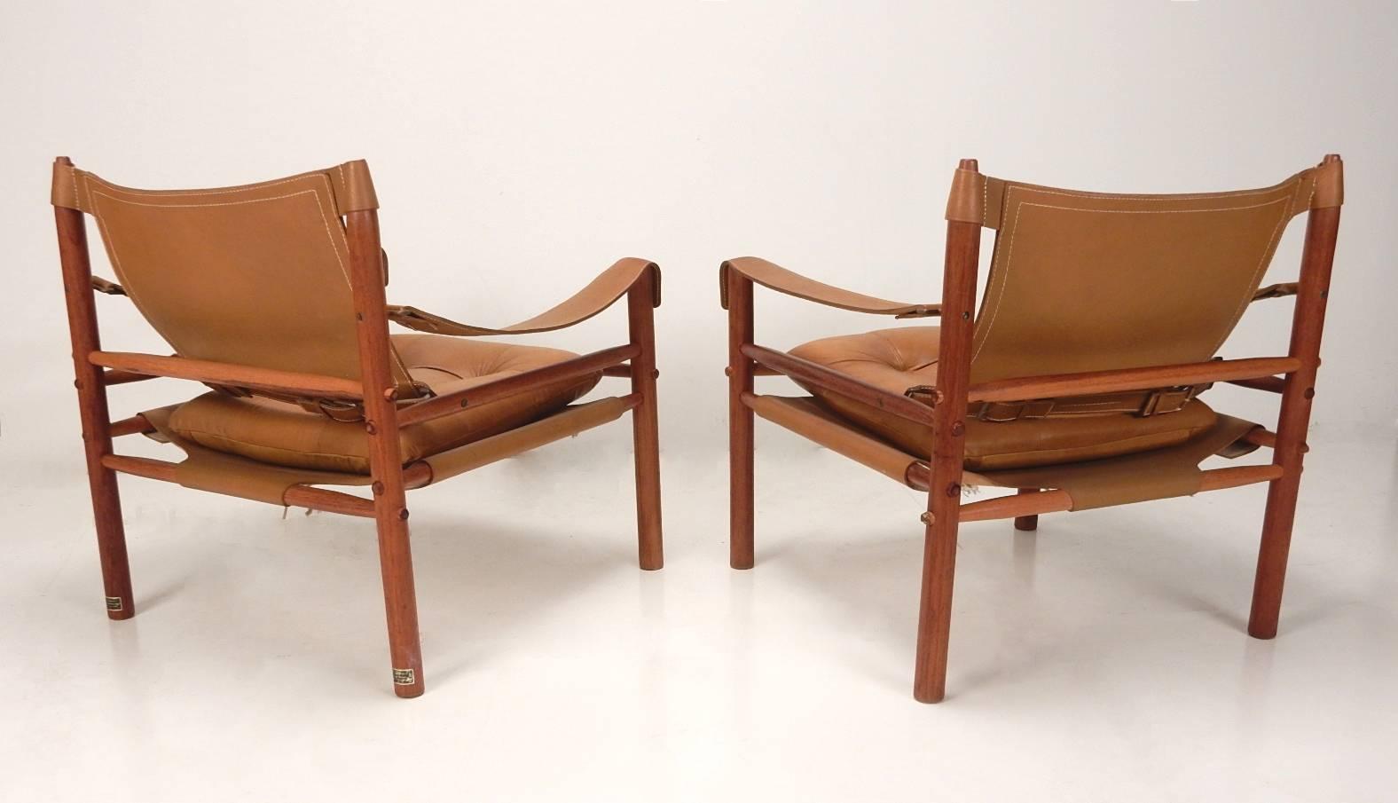 Mid-Century Modern Mid-Century Arne Norell Rosewood Sirocco Safari Lounge Chairs