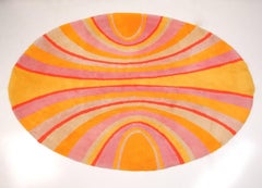 1970s V'Soske Studios Psychedelic Pop Art Rug in Manner of Verner Panton