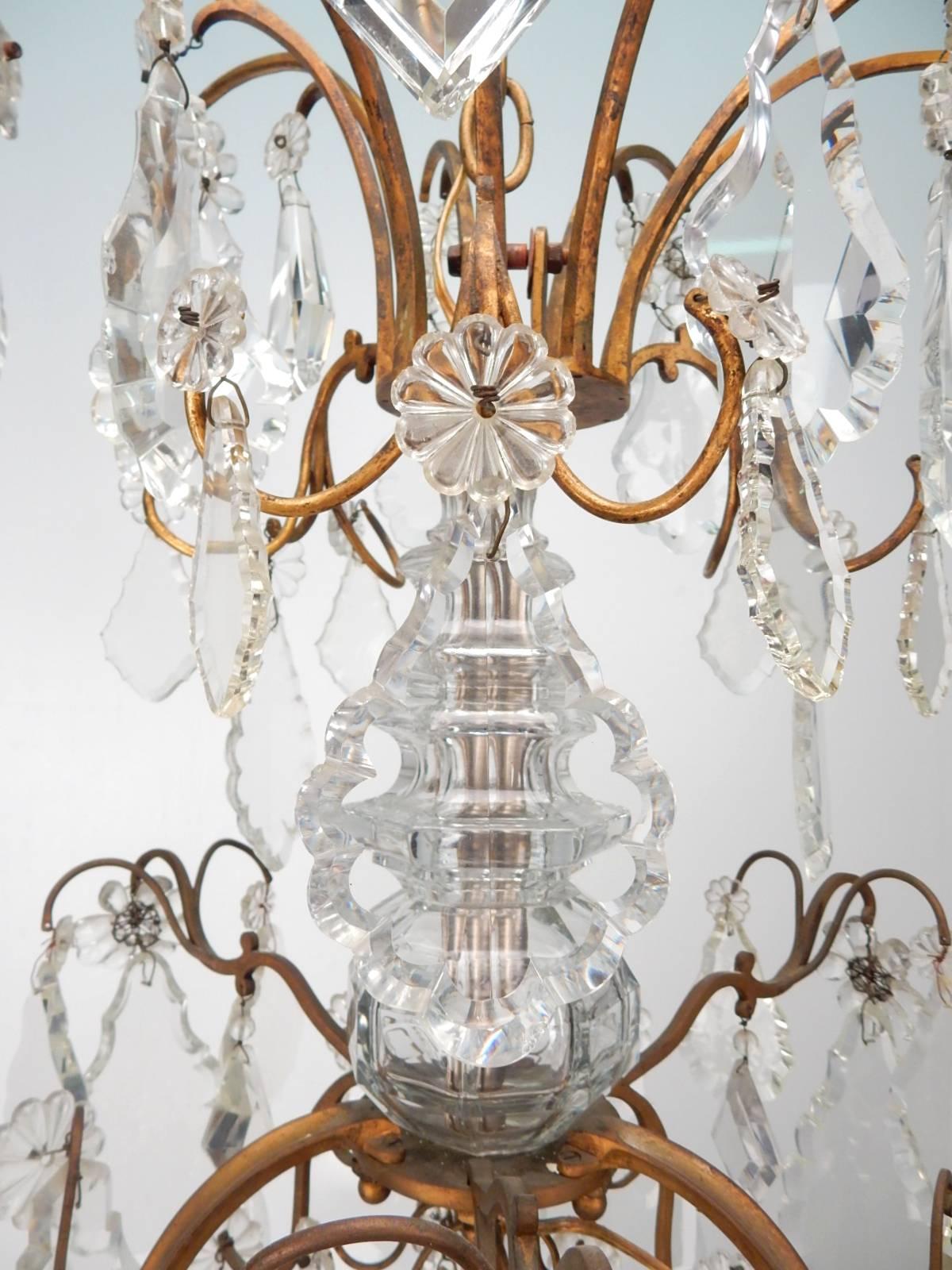 French 19th Century Napoleon Era Crystal Chandelier In Good Condition In Las Vegas, NV
