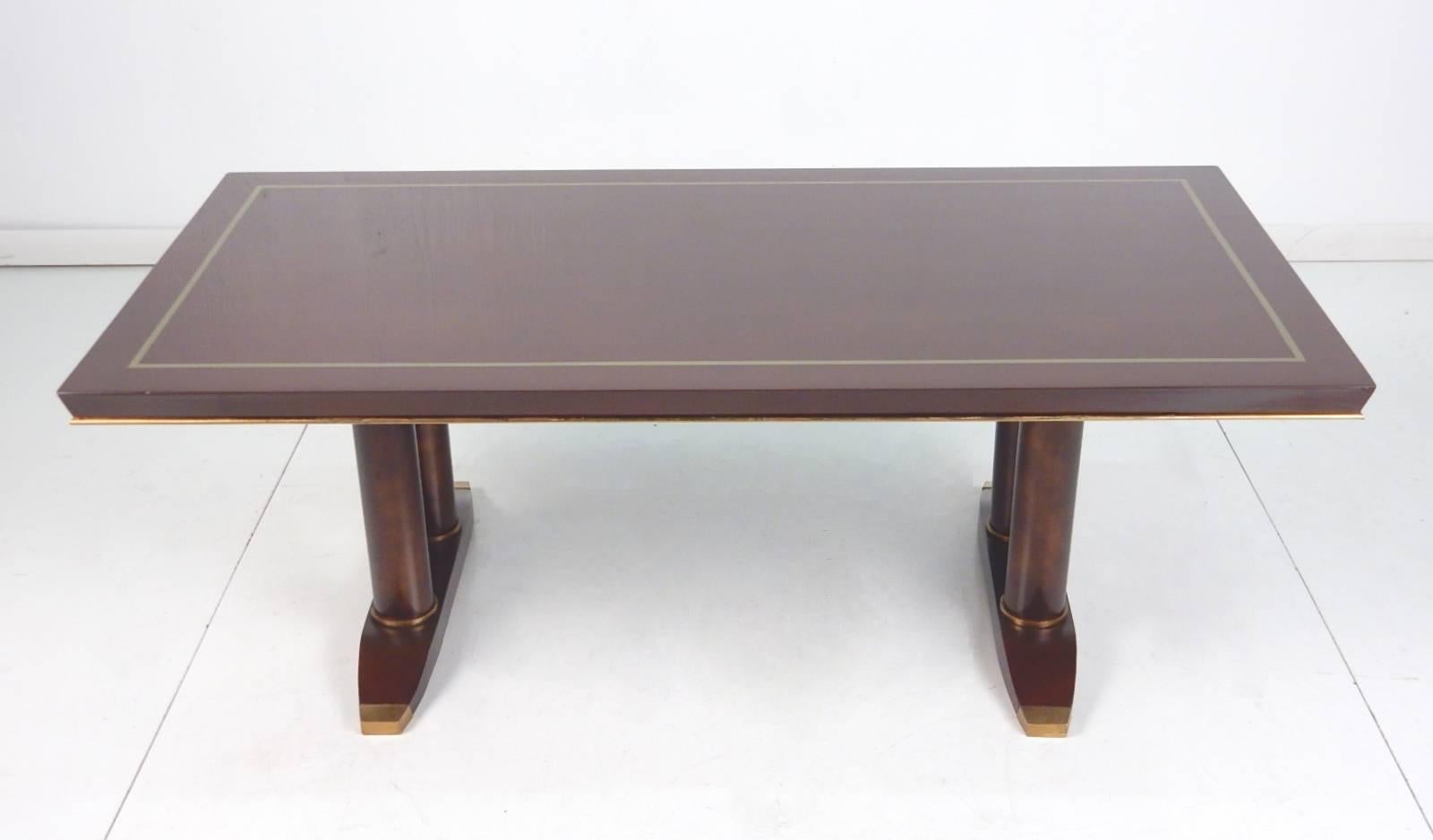 Art Deco French Lacquer Coffee Table by Designer Batistin Spade 1