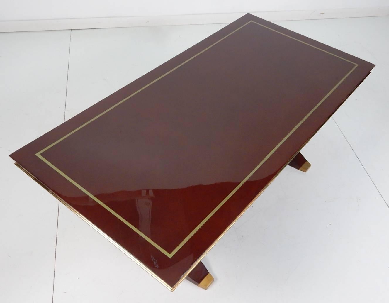Art Deco French Lacquer Coffee Table by Designer Batistin Spade 2
