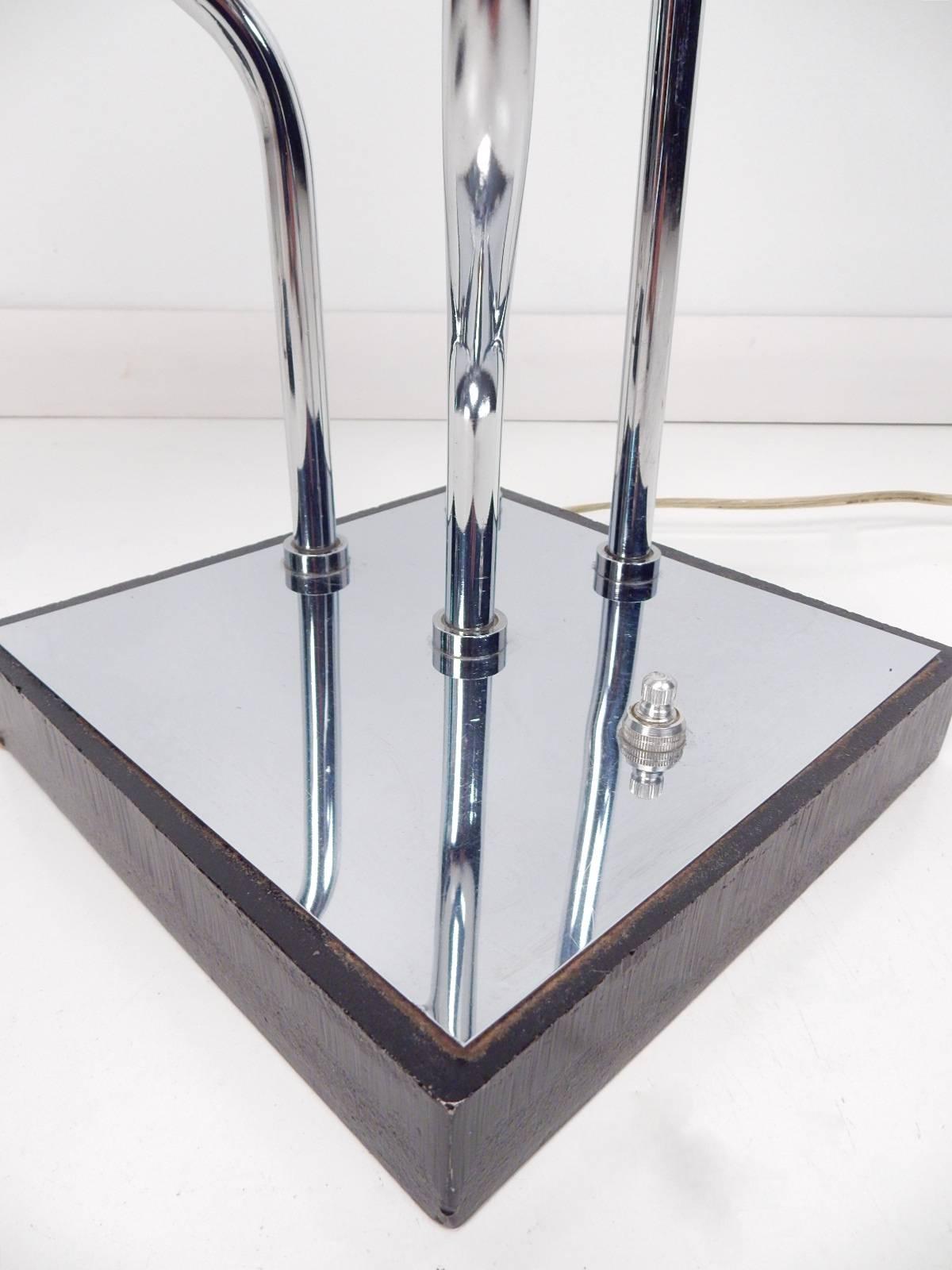 1970s Chrome Multi Adjustable Spotlight Table Lamps by Clover Lamp Co. In Good Condition In Las Vegas, NV