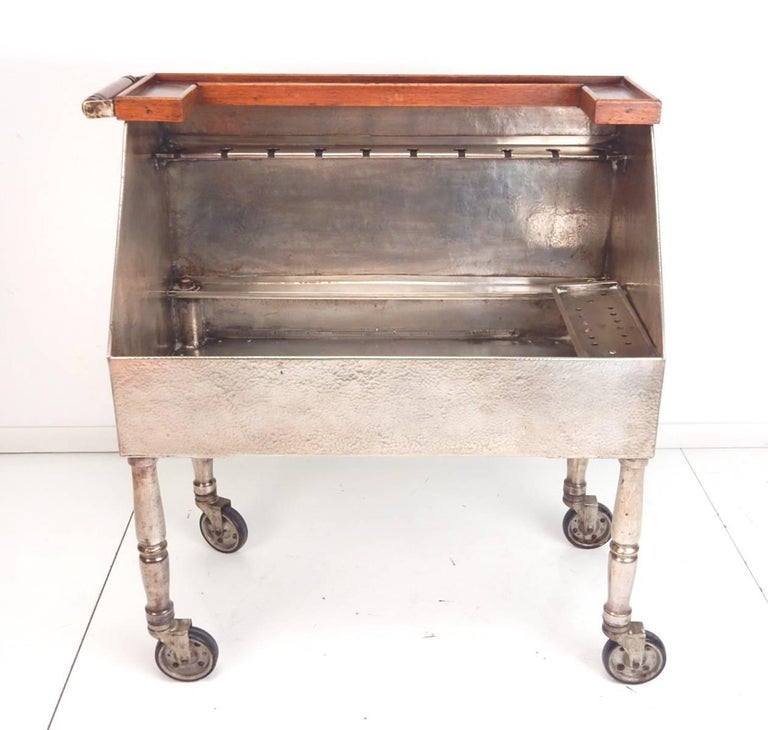 1920s Joseph Heinrichs Hammered Silver Champagne Service Wet Bar