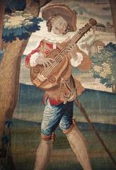 Musicien French Tapestry 18th Century