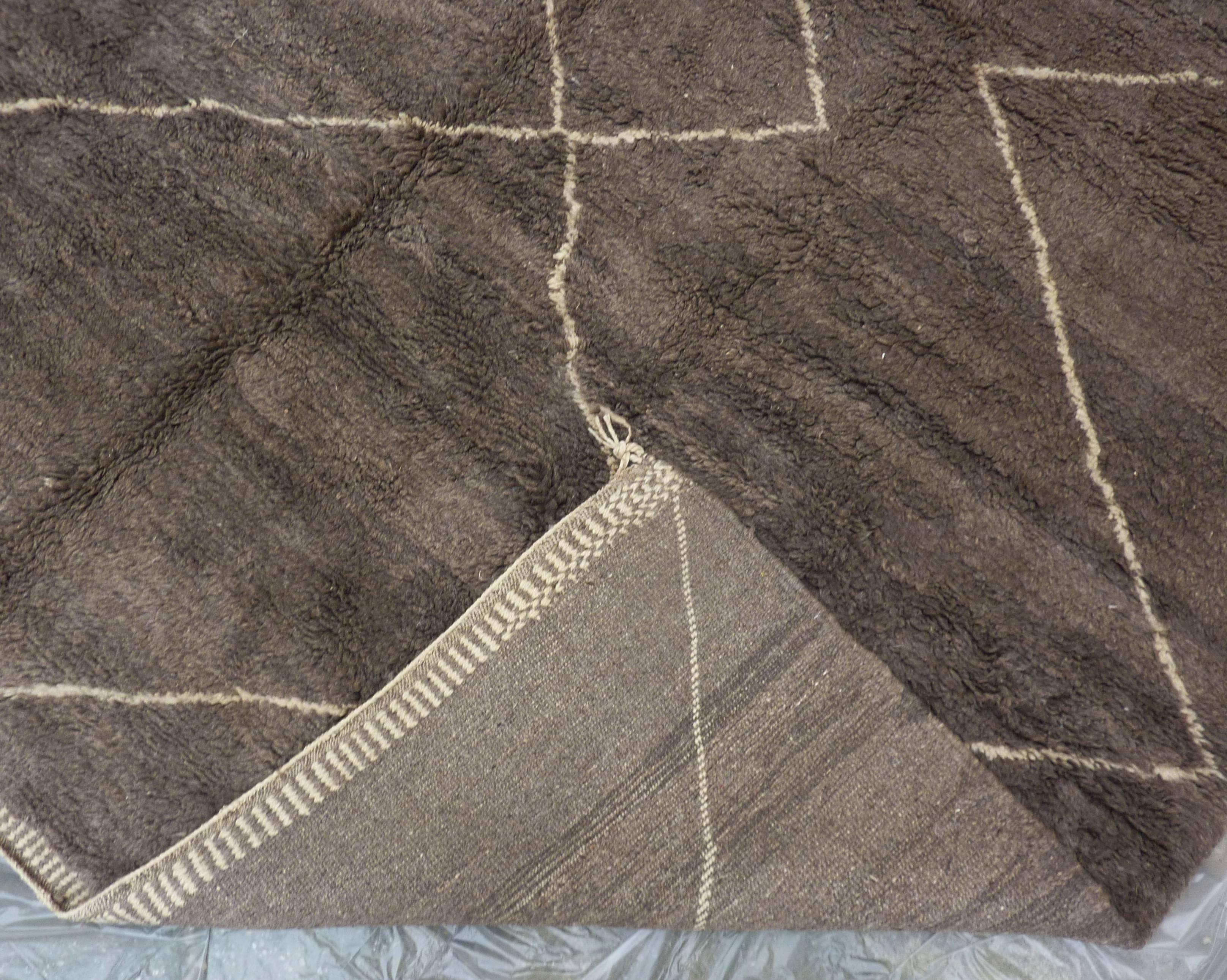 Soft Taupe Grey Beni Ourain Carpet 1