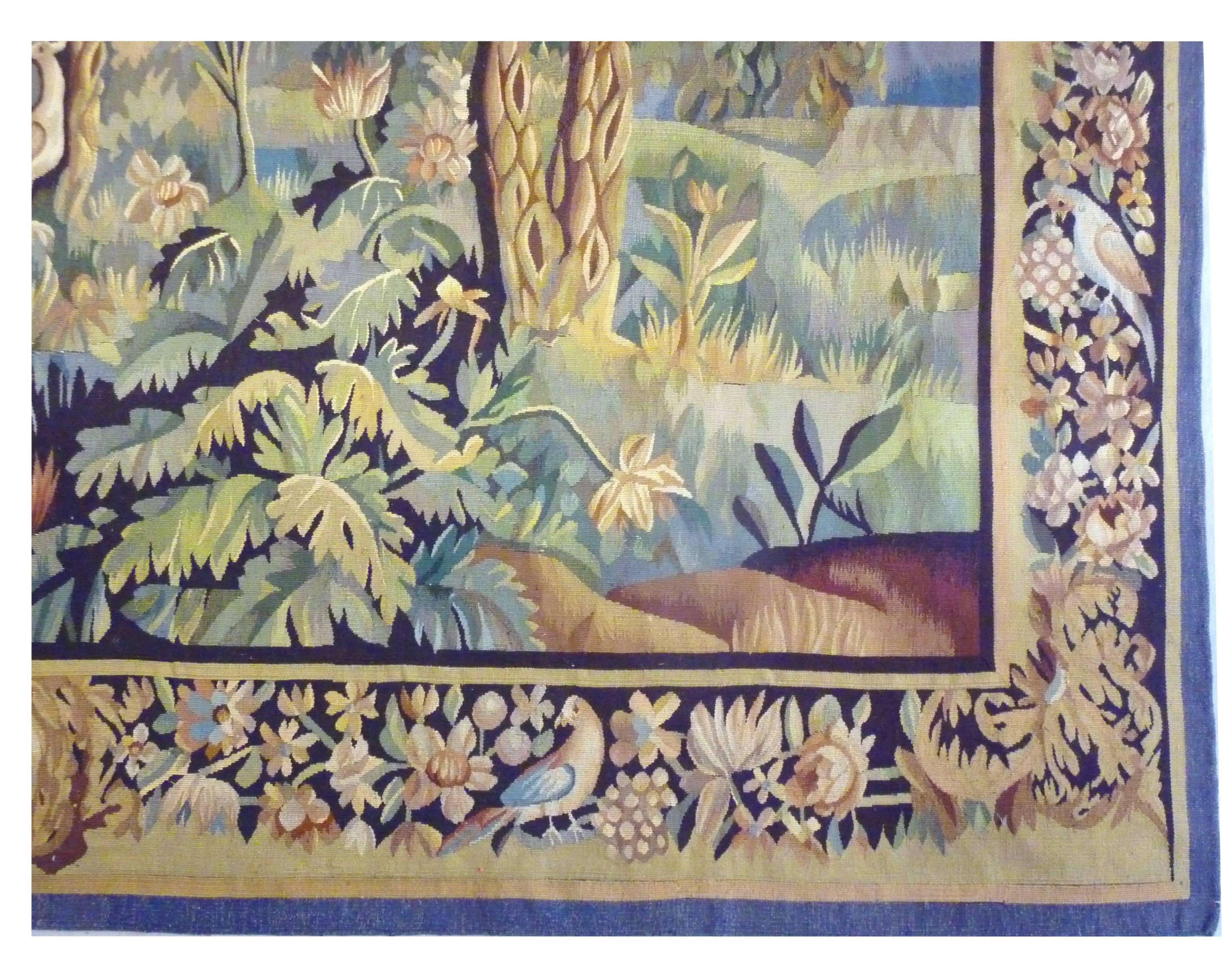 Hand-Woven French 19th Century Landscape Tapestry For Sale