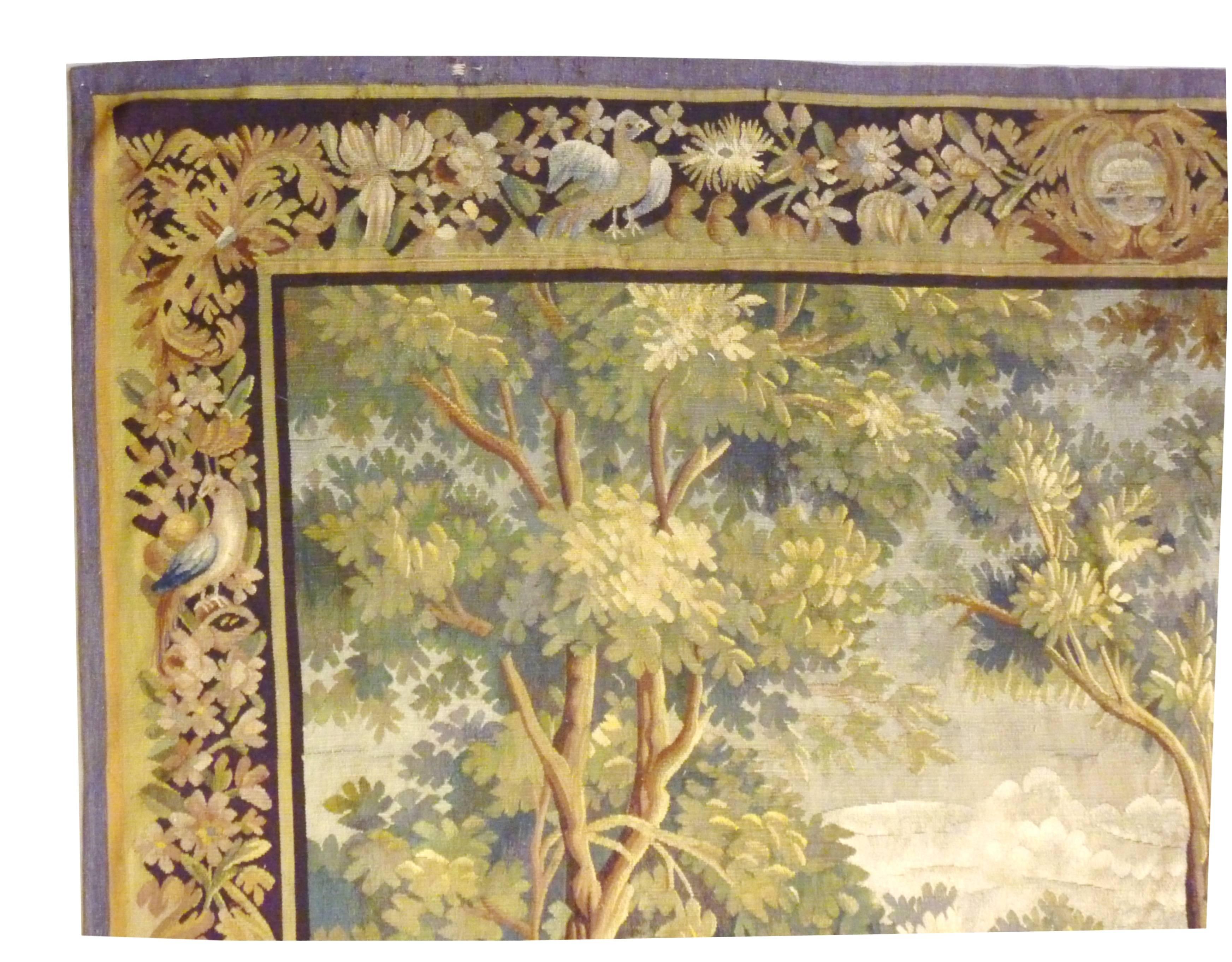 French 19th Century Landscape Tapestry In Good Condition For Sale In Lyon, FR