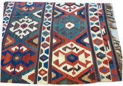 Antique Tribal Kazak Kilim