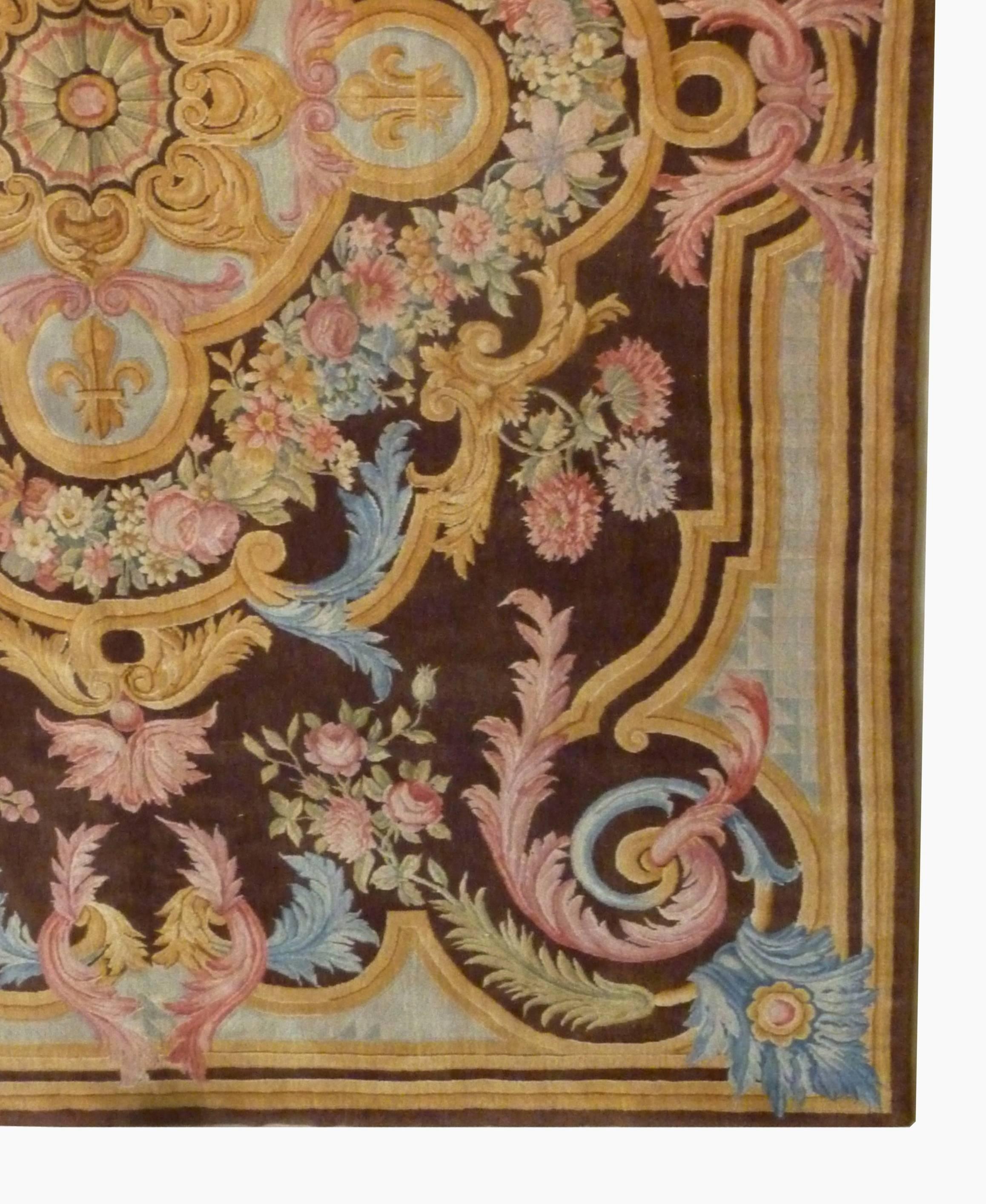 Chinese New Savonnerie Carpet For Sale