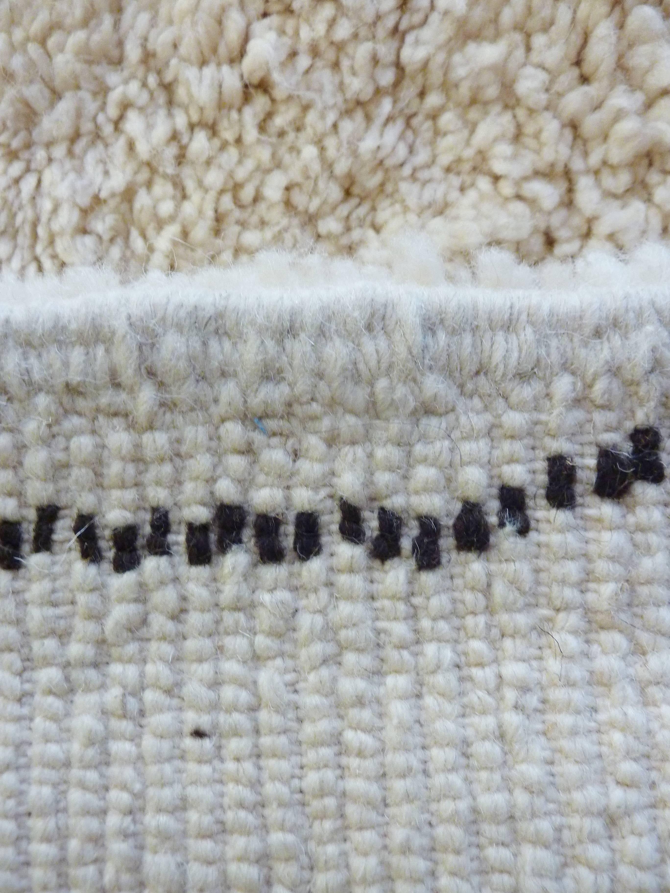 Wool Oversized Ivory Beni Ouarain Carpet