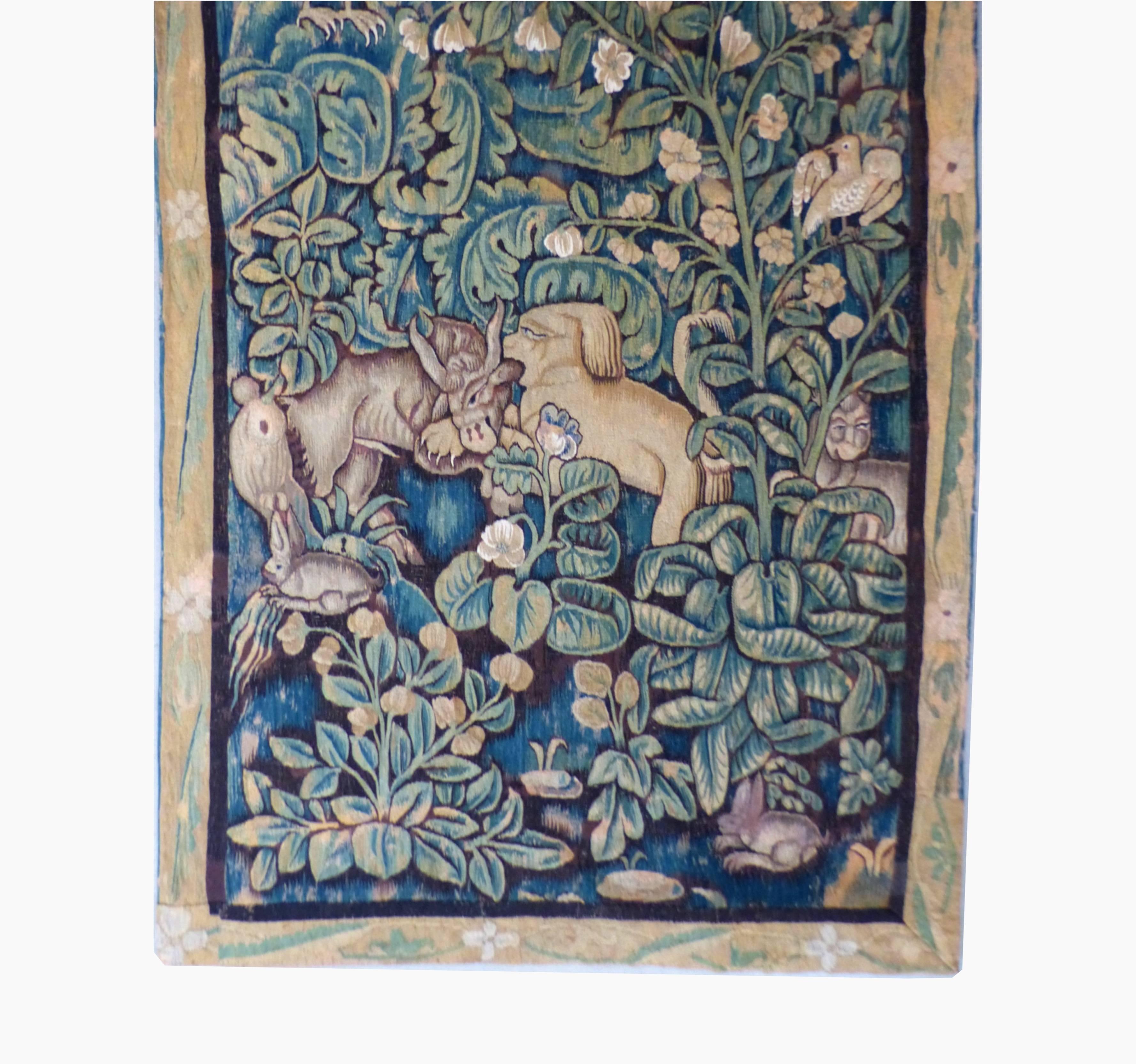 Hand-Woven Exceptionnal 16th Century  Flemish Tapestry For Sale
