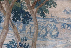 Exceptional Flemish Tapestry 18th Century Landscape with Birds and Architecture