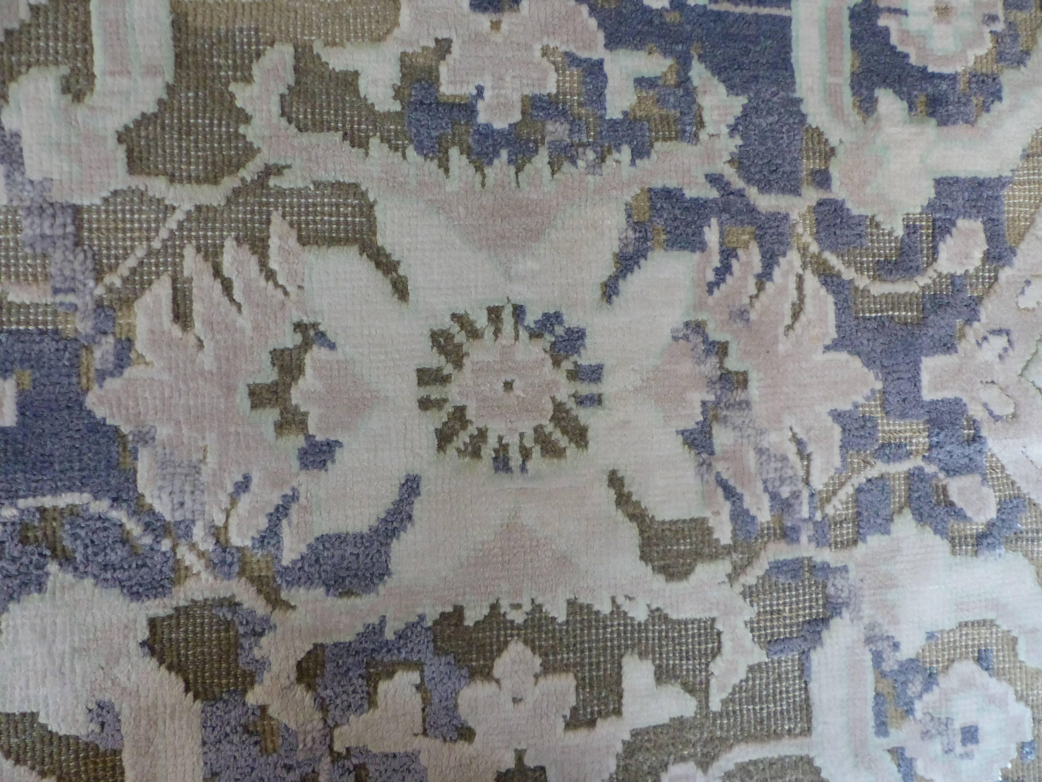 Wool Amazing Soft Hand-Knotted Design Carpet For Sale