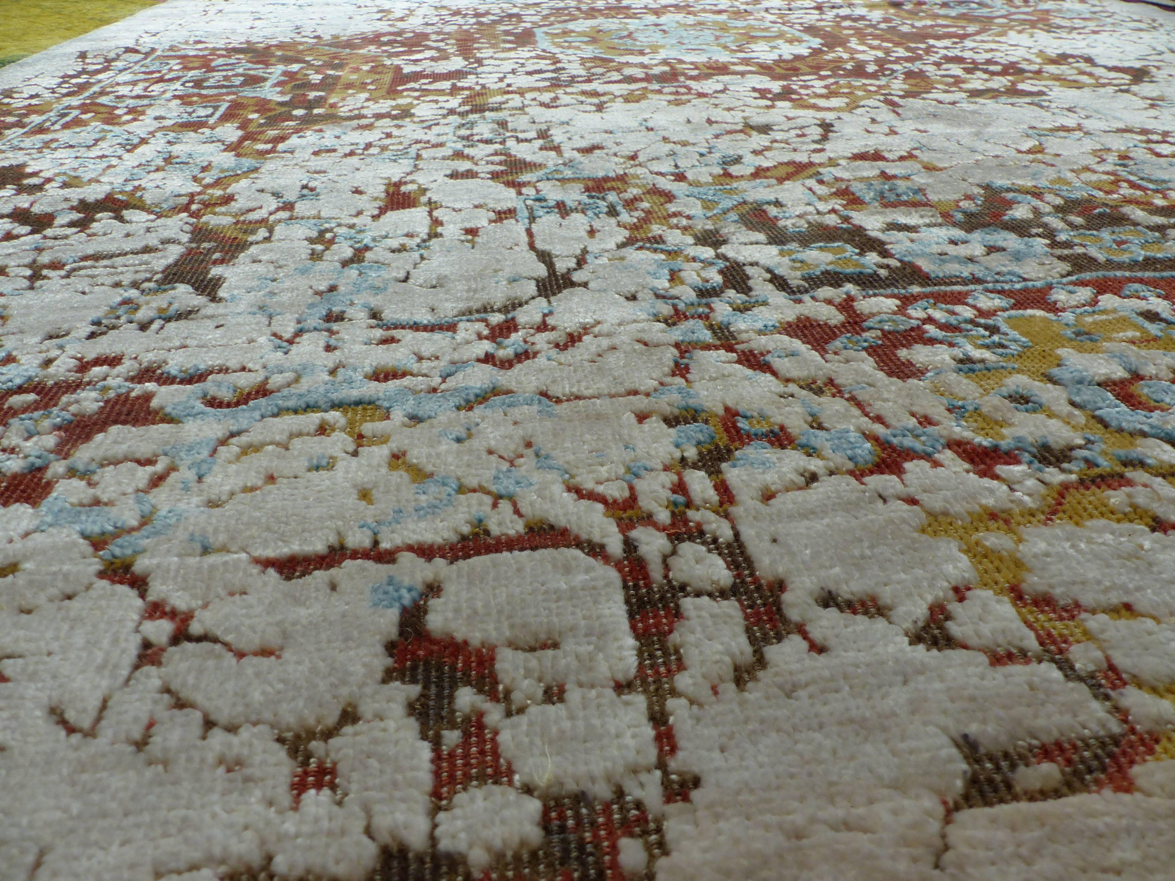 Contemporary Soft Bright Design Handmade Carpet For Sale
