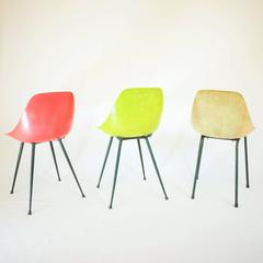 Set of Coccinelle Chairs by René-Jean Caillette, 1957