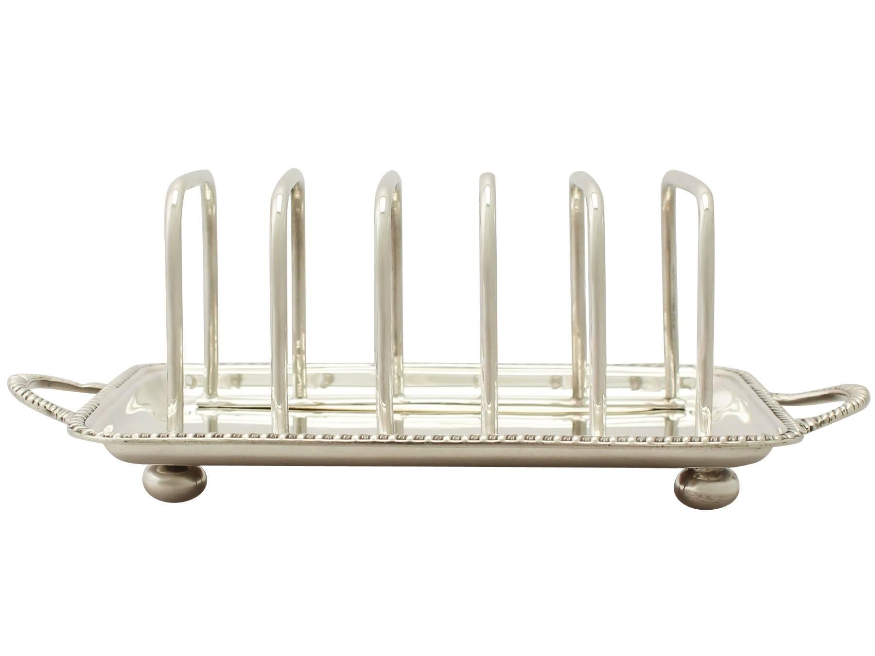 English Antique George V Sterling Silver Toast/Letter Rack