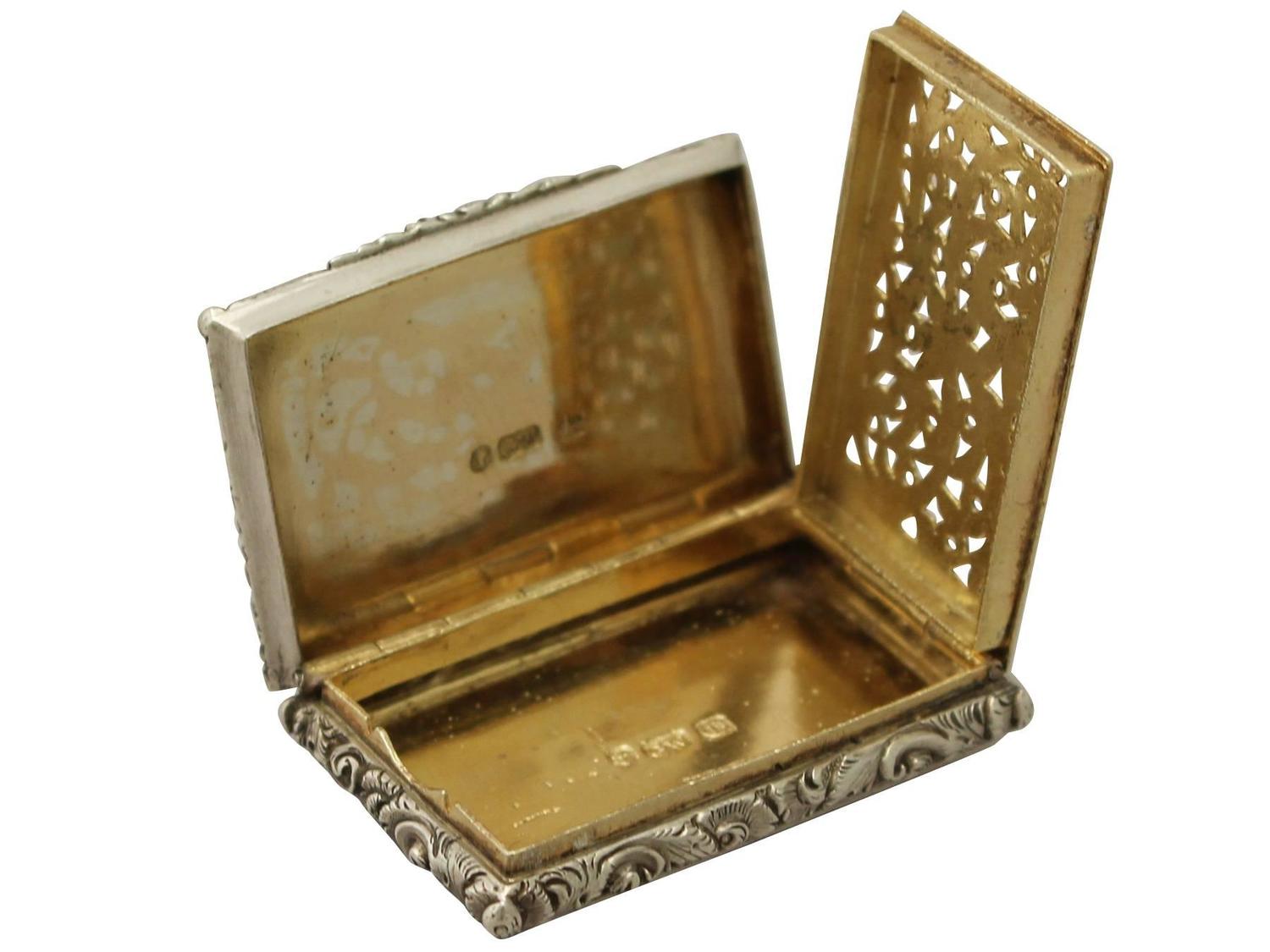 Antique Victorian Sterling Silver Vinaigrette For Sale at 1stdibs